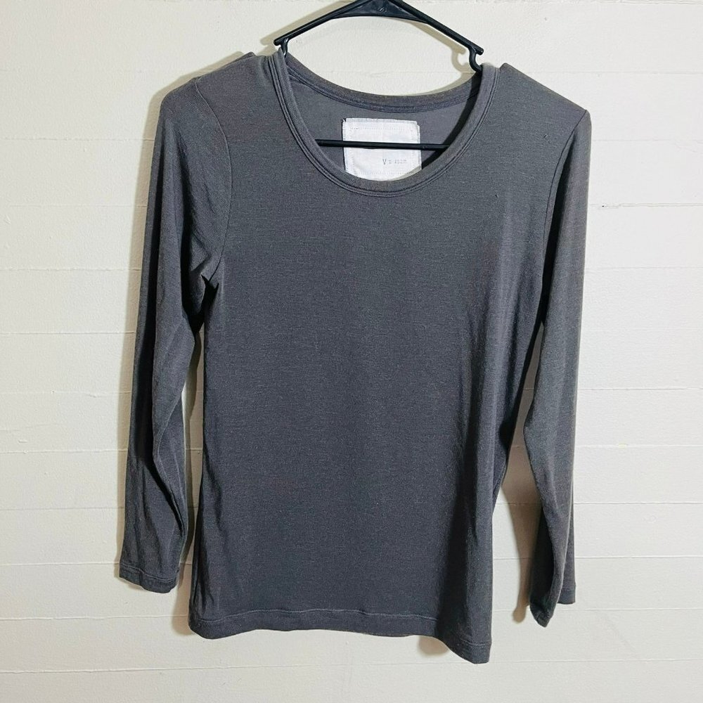 V::room Charcoal Tencel Cashmere Blend Top SZ 1 - Small